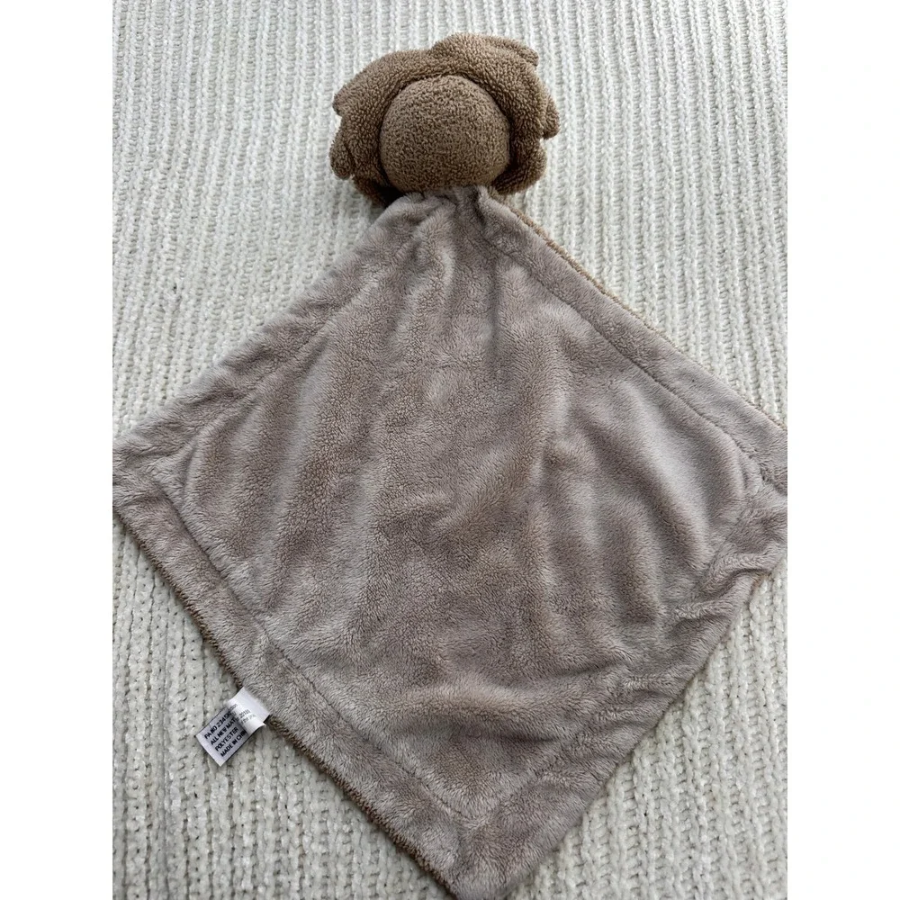 Unipak Lion‎ Baby Security Blanket Lovey Tan Brown Plush Sherpa Trim 14
